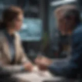 A journalist interviewing a scientist
