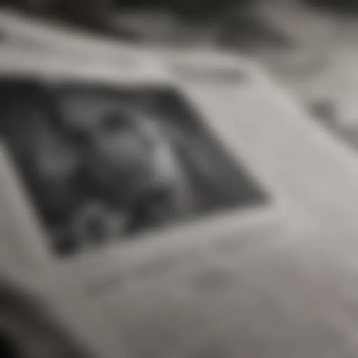 A close-up of a newspaper article focused on scientific research