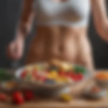 Balanced Diet for Endometriosis Prevention An illustration depicting a balanced diet rich in anti-inflammatory foods