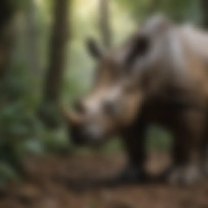 Conservation efforts in action for the Sumatran rhino