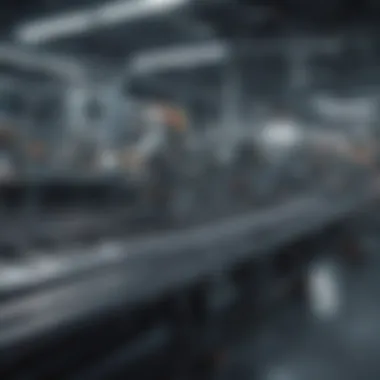 A sophisticated automated assembly line in action