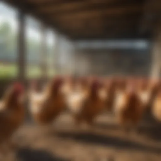 Chickens in a healthy environment