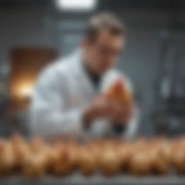 Veterinarian administering medication to chicken