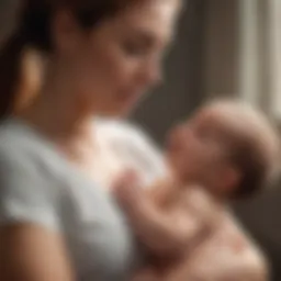 A mother nurturing her infant through breastfeeding