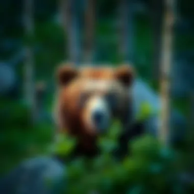 A brown bear in a forest setting, highlighting its fur texture and size variation.