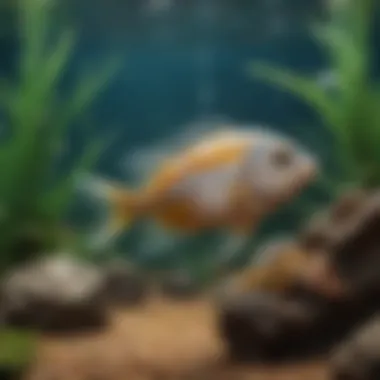 Illustration of cichlid behavior influenced by substrate type