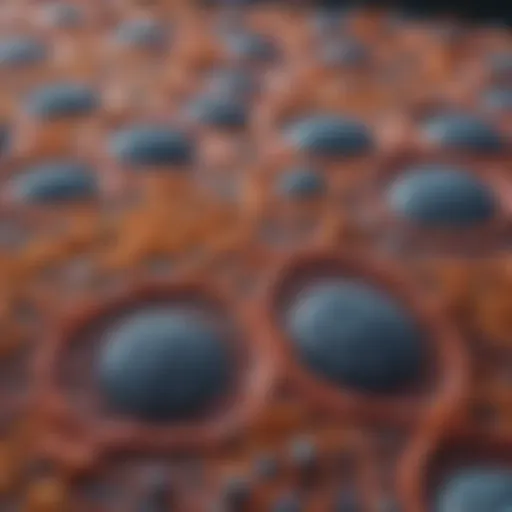 Microscopic view of cell layers before scraping