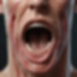 Illustration of nasal anatomy highlighting polyps