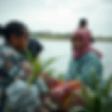 Grassroots Efforts in Combating Water Pollution Community members engaged in water cleanup efforts