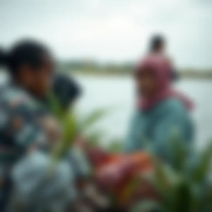 Grassroots Efforts in Combating Water Pollution Community members engaged in water cleanup efforts