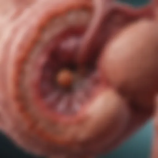 Illustration depicting the formation of cysts in the liver.