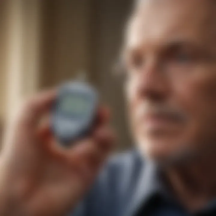 Visual representation of diabetes management strategies for seniors