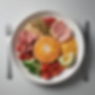 Balanced Meal: Fats and Nutrients for Optimal Health A vibrant plate displaying a balanced meal rich in fats and nutrients.