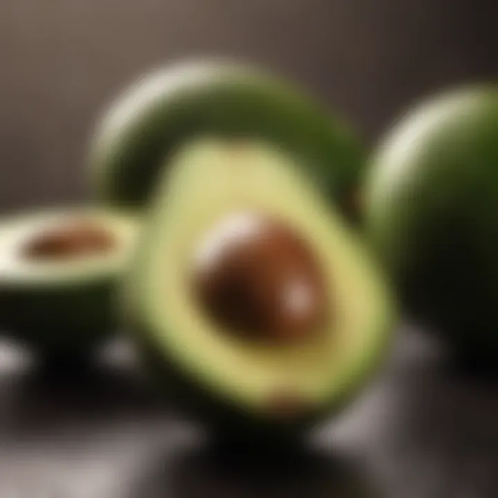 Fresh avocados representing healthy fat sources in the diet.