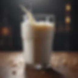 Nutrient profile of milk highlighting calcium and potassium