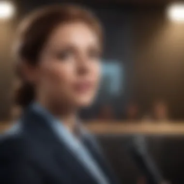 The Art of Confident Speaking A person delivering a speech confidently
