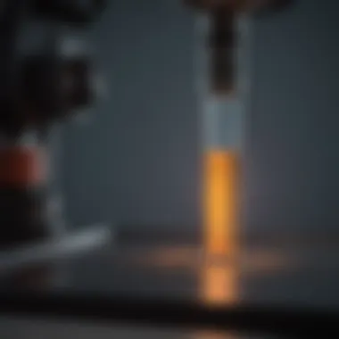 Measurement of Light Absorption in Spectrophotometry Spectrophotometer illustrating the measurement of light absorption.