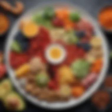 Low Glycemic Index Foods for Diabetes Management A vibrant assortment of low glycemic index foods arranged artfully on a plate