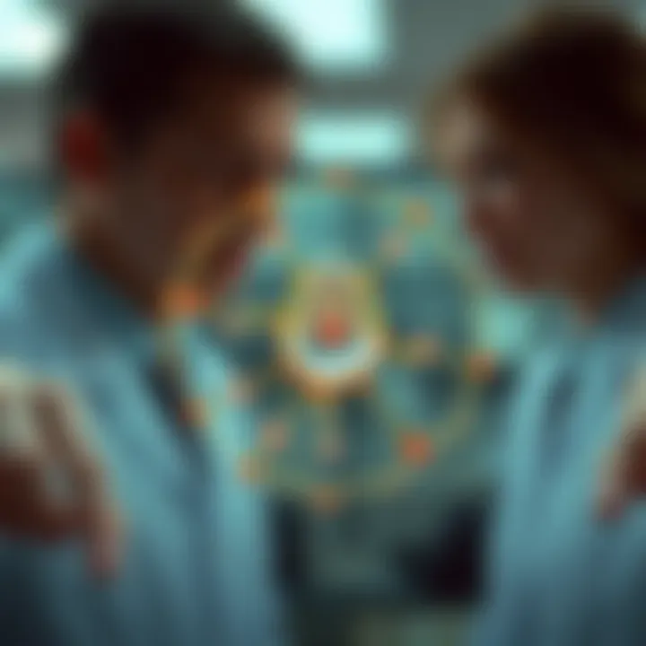 An abstract representation of therapeutic strategies.