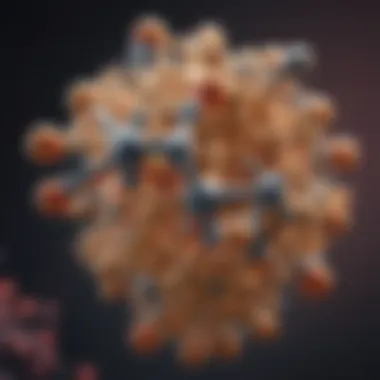 Molecular Structure of Mucin Molecular structure of mucin highlighting glycoprotein components