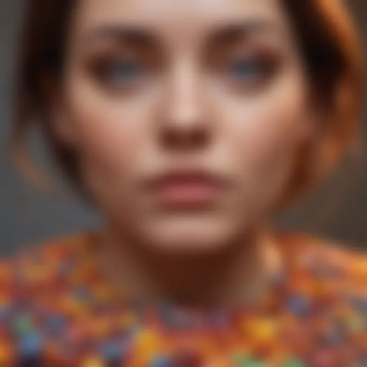 Artistic representation of color psychology and its effects