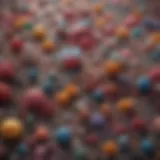 Microscopic view of diverse microbial communities