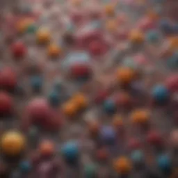 Microscopic view of diverse microbial communities
