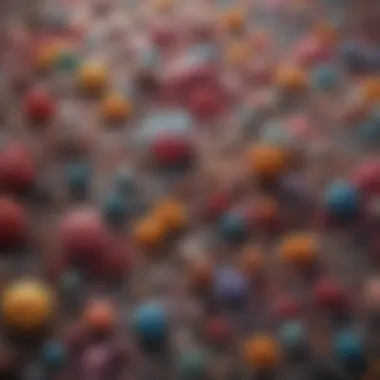 Microscopic view of diverse microbial communities