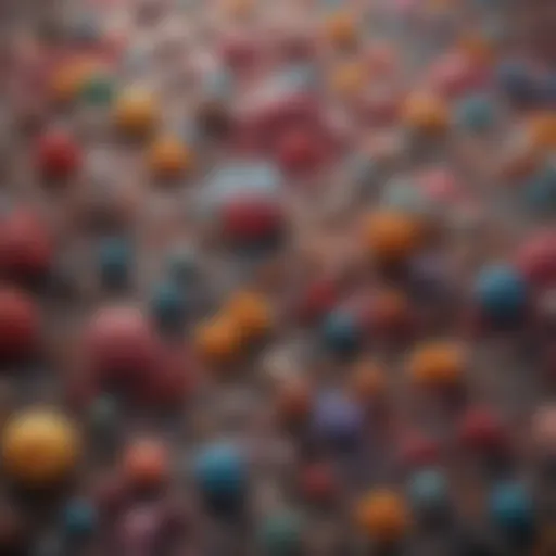 Microscopic view of diverse microbial communities