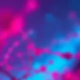 Close-up of near infrared dye under UV light showcasing its luminescent properties