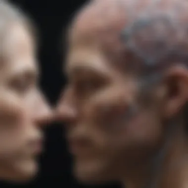 The Intersection of Identity and Neural Activity Philosophical representation of identity merging with brain activity