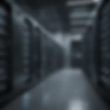 Futuristic data center with advanced technology