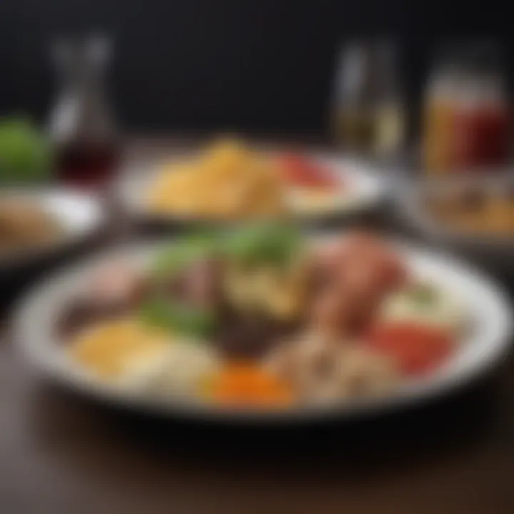 A diverse plate showcasing various food groups emphasizing dietary diversity