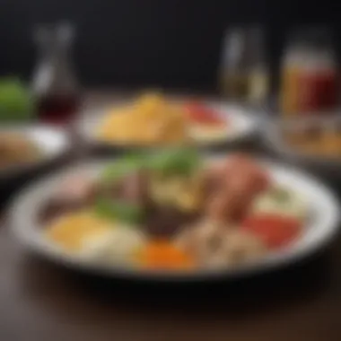 Showcasing Dietary Diversity A diverse plate showcasing various food groups emphasizing dietary diversity