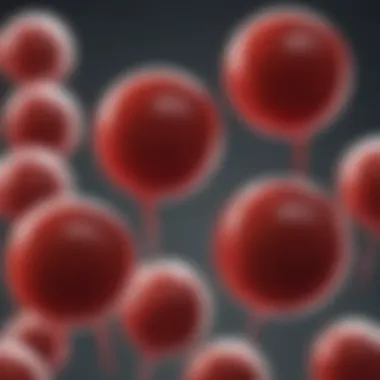 Illustration of distorted red blood cells