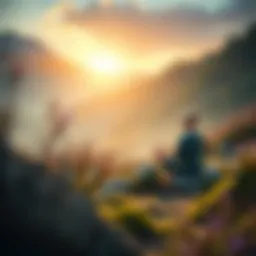 A serene landscape illustrating mindfulness