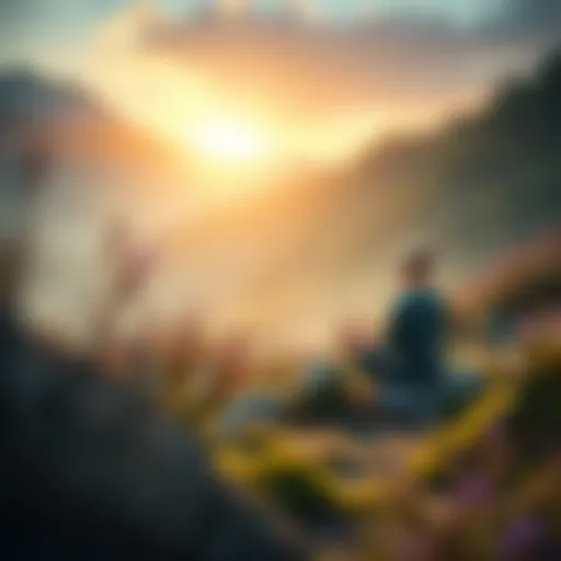 A serene landscape illustrating mindfulness