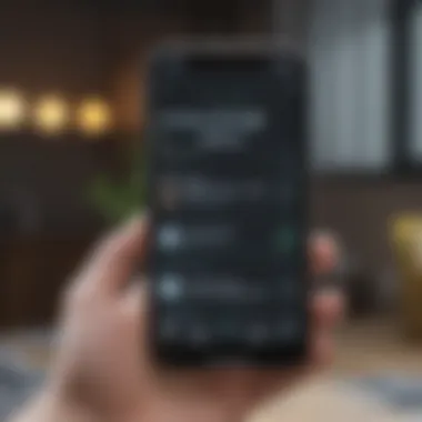 Mental Health App Interface Smartphone displaying a mental health app interface