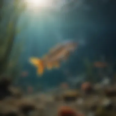 The Marvel of Fish Spawning An underwater scene depicting fish spawning.