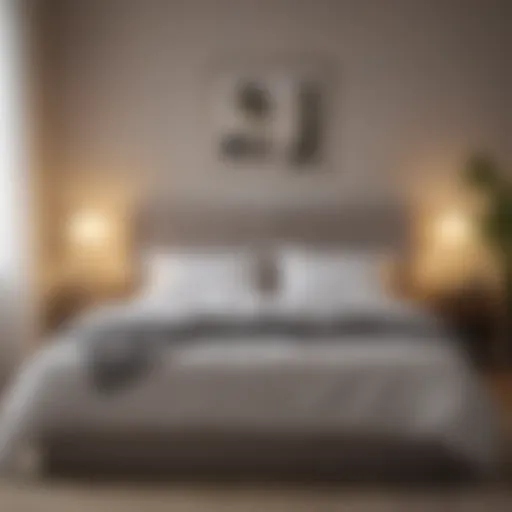 A serene bedroom environment promoting restful sleep