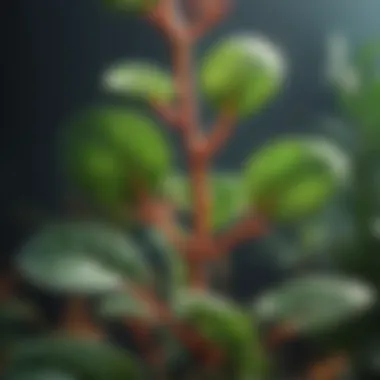 Plant DNA: The Blueprint of Life Detailed view of plant DNA strands