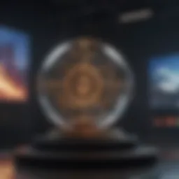 A vibrant exhibit showcasing scientific innovations in a museum setting