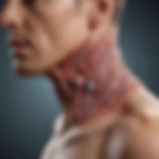 Diagram illustrating the stages of esophageal cancer