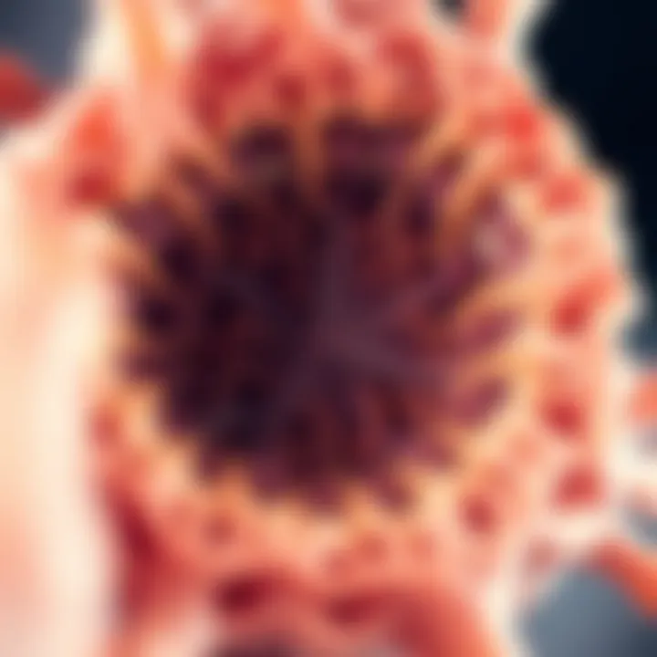 Intricate Structure of Compression Tissue Microscopic view of compression tissue structure