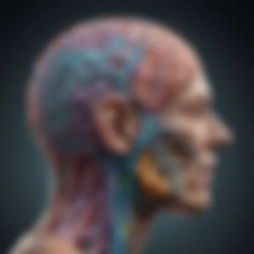 Illustration depicting the brain's neural pathways associated with OCD.