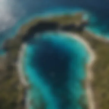 Aerial view capturing the expanse of the Great Barrier Reef