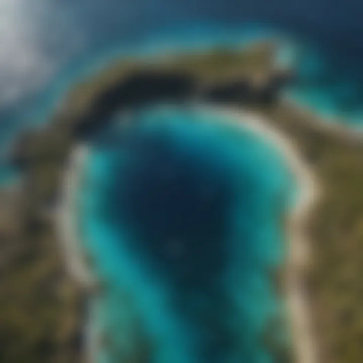 Aerial view capturing the expanse of the Great Barrier Reef