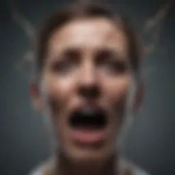 Abstract representation of fear and anxiety in the mind