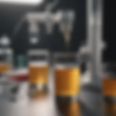 Advancements in Urine Analysis Innovative diagnostic technologies for urine analysis showcased in a modern lab setting