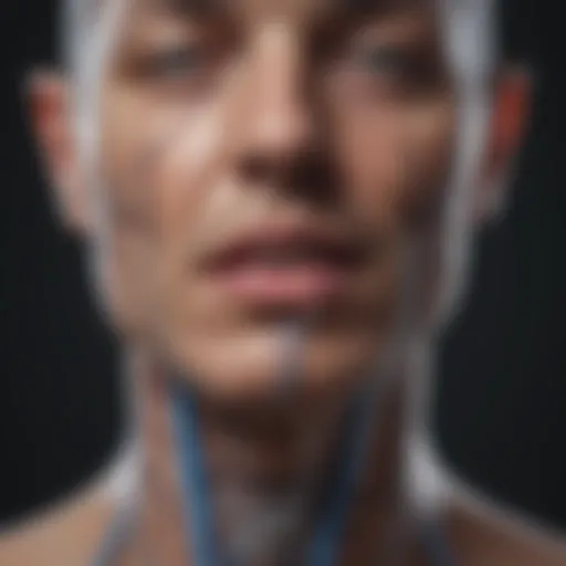 Illustration of vagus nerve pathways in the body